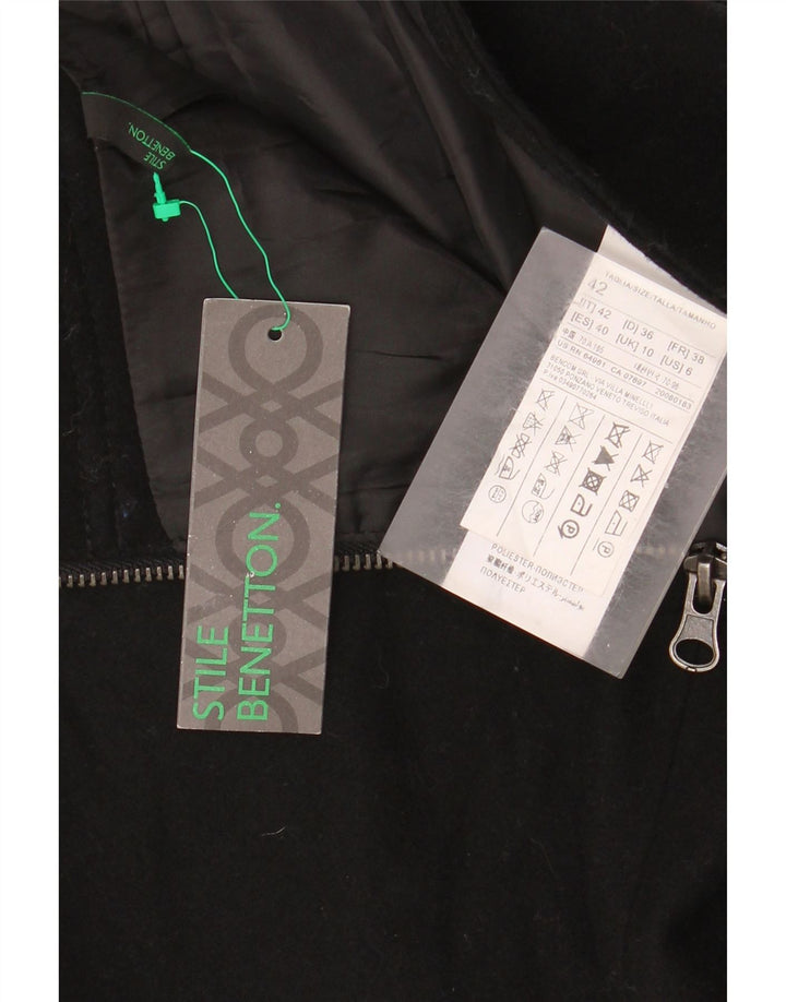 Γυναικεία Μίνι Φούστα Benetton IT 42 Medium W30 Μαύρη Μάλλινη