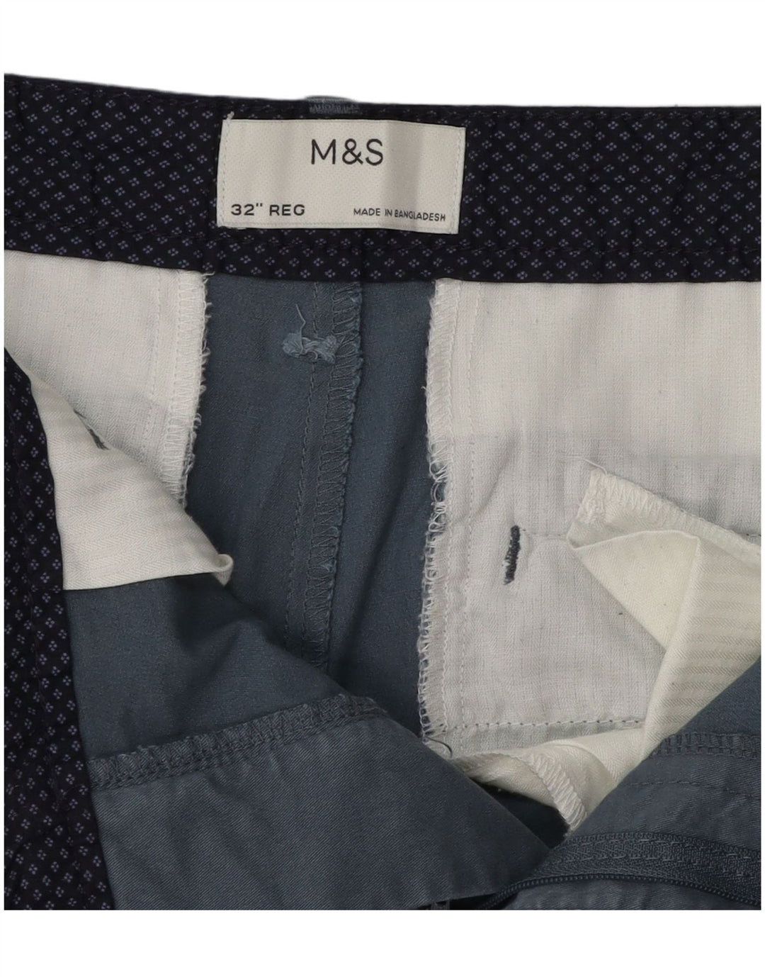 Ανδρικό σορτς Chino Marks & Spencer W32 Βαμβακερό μεσαίο μπλε