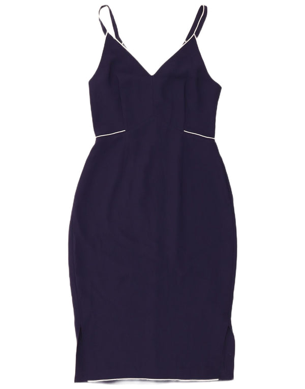 Whistles Γυναικείο Αμάνικο Bodycon Φόρεμα UK 10 Small Navy Blue Polyester