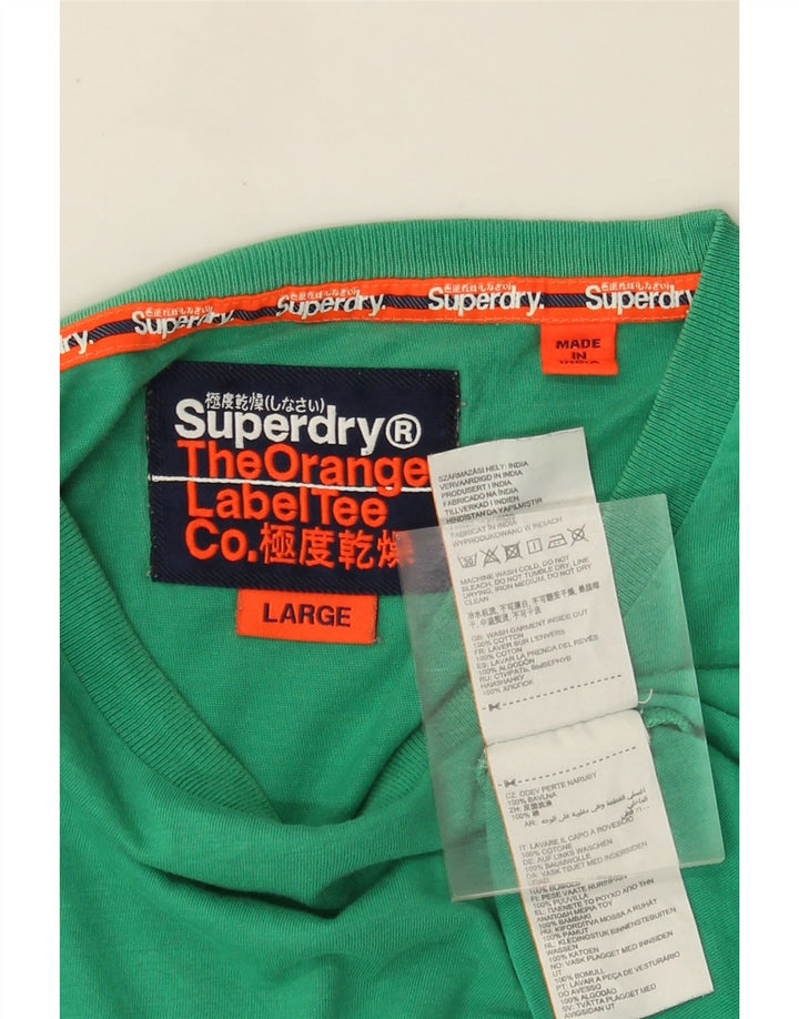 Ανδρικό T-Shirt SUPERDRY Top Μεγάλο Πράσινο Βαμβακερό
