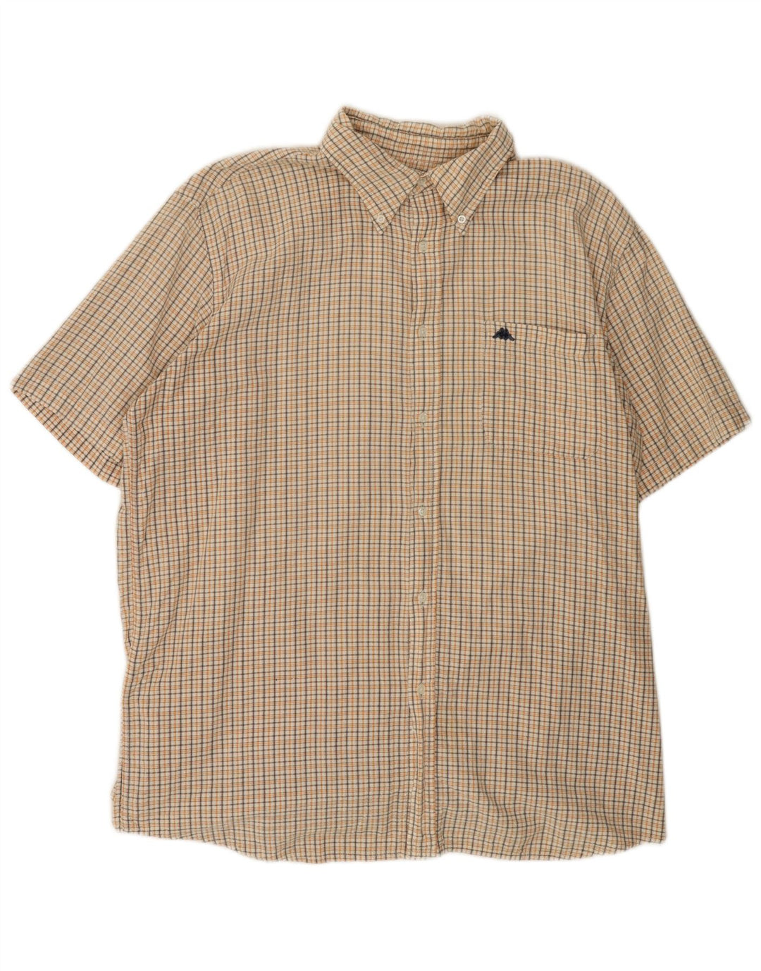 Ανδρικό κοντομάνικο πουκάμισο KAPPA 2XL Λευκό βαμβακερό