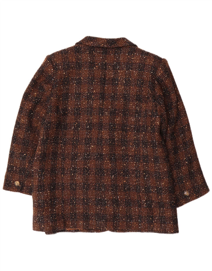 Vintage γυναικείο σακάκι σακάκι UK 18 XL καφέ με 2 κουμπιά
