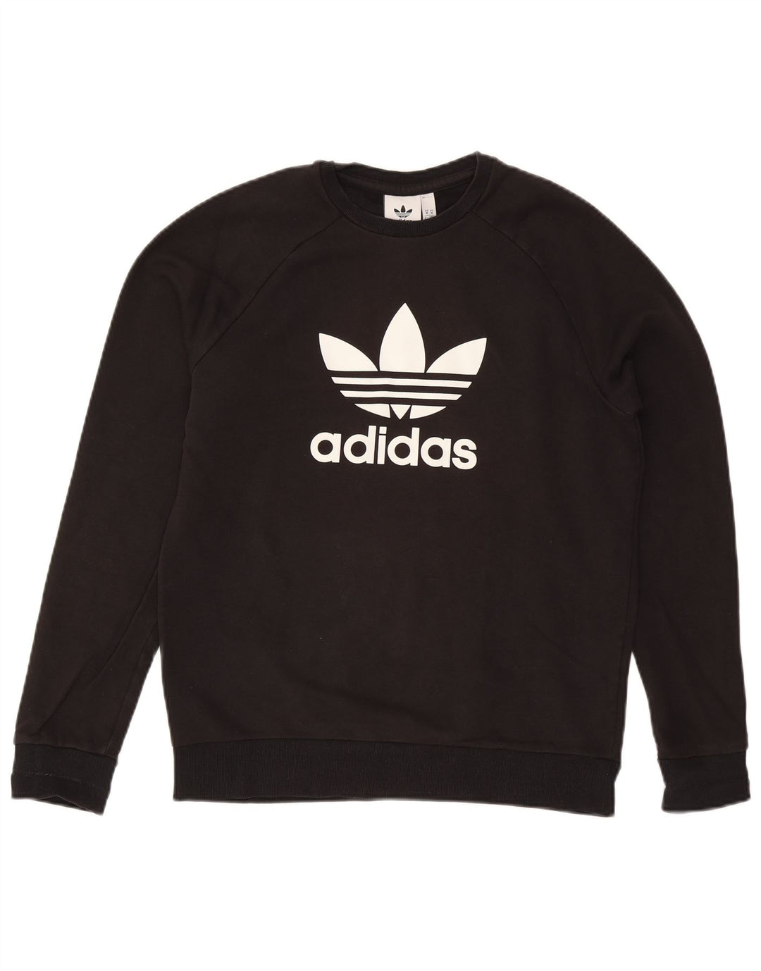 Ανδρικό γραφικό φούτερ Adidas, μεσαίο μαύρο βαμβακερό