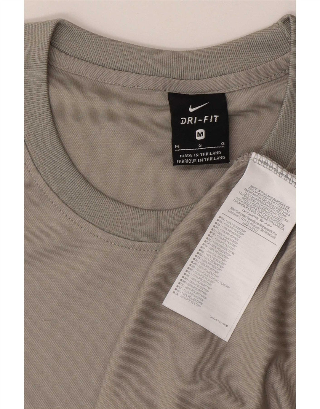 Ανδρικό T-shirt Nike Dri Fit Τοπ μεσαίου γκρι χρώματος πολυεστέρας