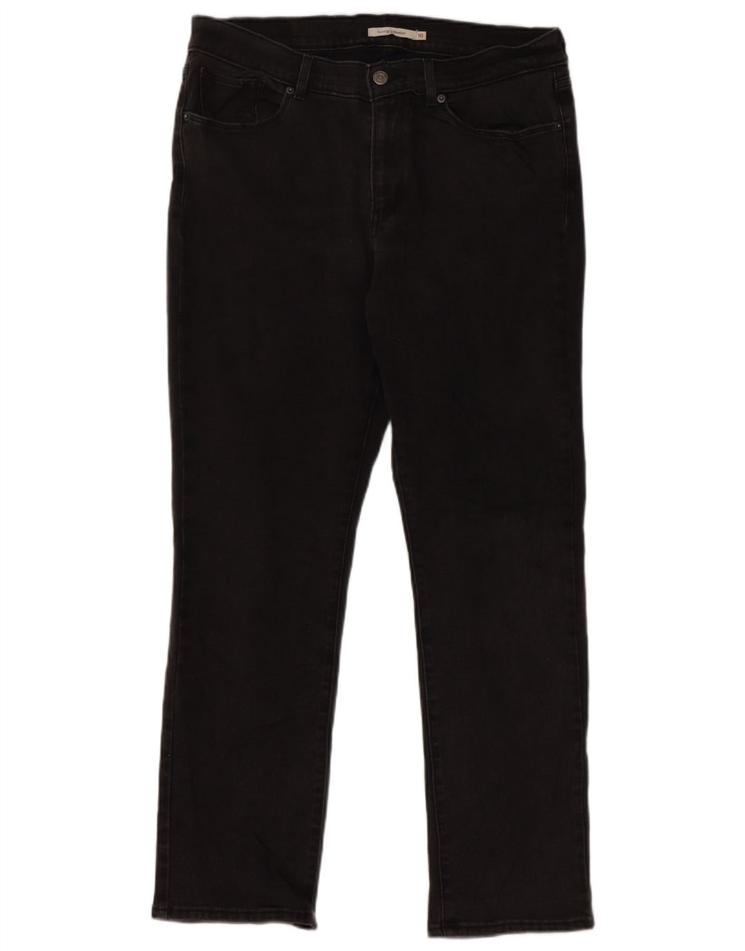 Levi's Womens Classics Classics Fit Straight Jeans US 10 Large W30 L30 Black
