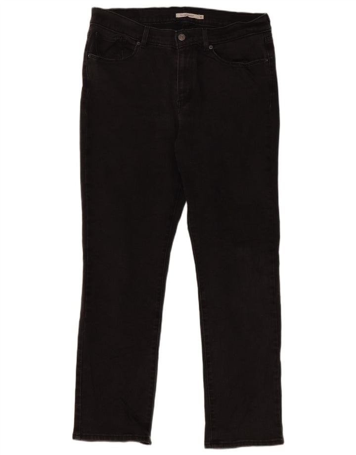Levi's Womens Classics Classics Fit Straight Jeans US 10 Large W30 L30 Black