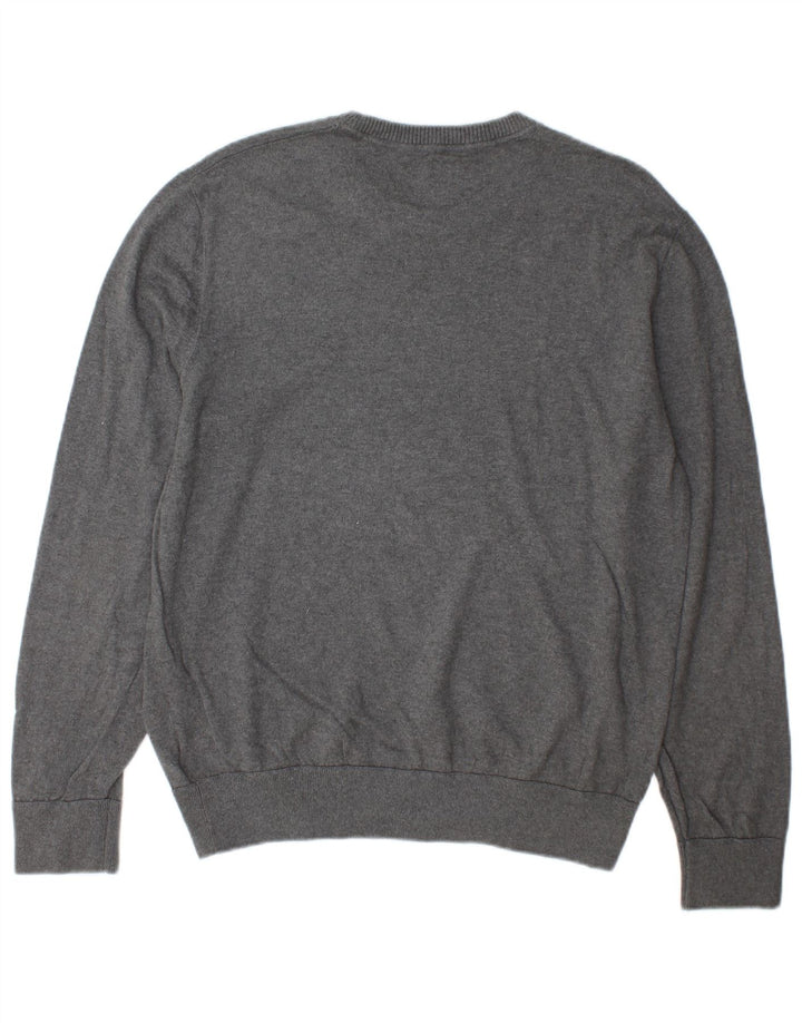 Ανδρικό πουλόβερ Gap Crew Neck Jumper μεγάλο γκρι βαμβακερό