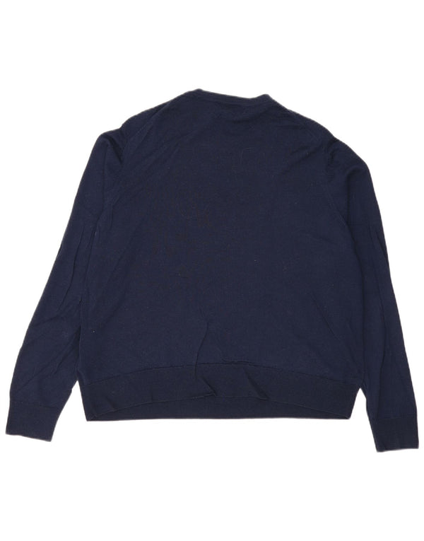 Marks & Spencer Γυναικείο πουλόβερ με λαιμόκοψη UK 20 2XL Navy Blue
