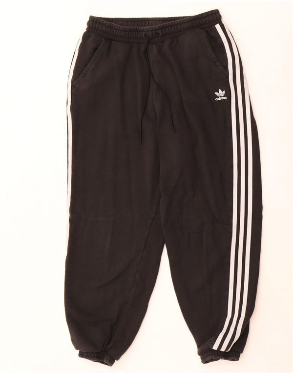 Γυναικεία αθλητική φόρμα Adidas Παντελόνι Joggers UK 14 Μεσαίο μαύρο βαμβακερό