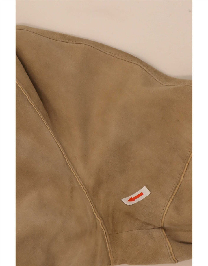 Vintage Ανδρικό αναστρέψιμο τζάκετ Suede IT 48 Medium Beige Leather