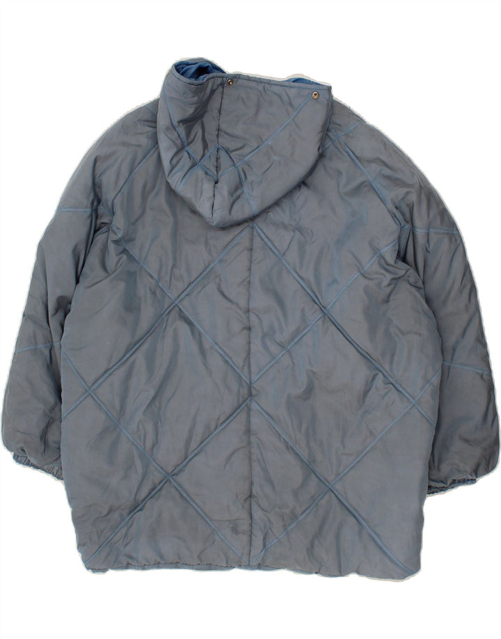 NORDICA Womens Hooded Padded Jacket IT 46 Large Blue Polyamide Vintage Nordica and Second-Hand Nordica from Messina Hembry 