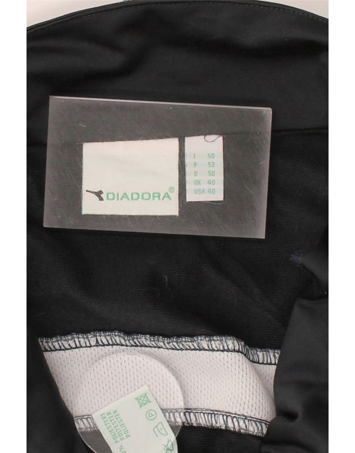 DIADORA Mens Tracksuit Top Jacket UK 40 Medium Navy Blue Colourblock Vintage Diadora and Second-Hand Diadora from Messina Hembry 
