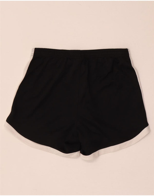 Nike γυναικείο Dri Fit κανονικό αθλητικό σορτς UK 10 Small Black Colourblock