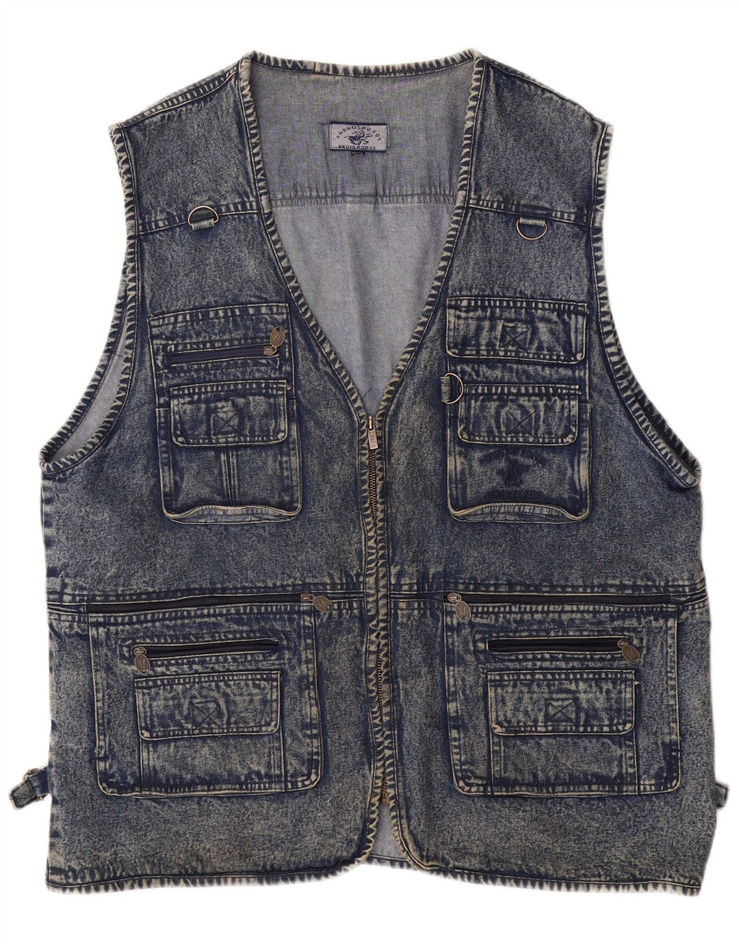 VINTAGE Ανδρικό Τζιν Gilet UK 50 5XL Μπλε