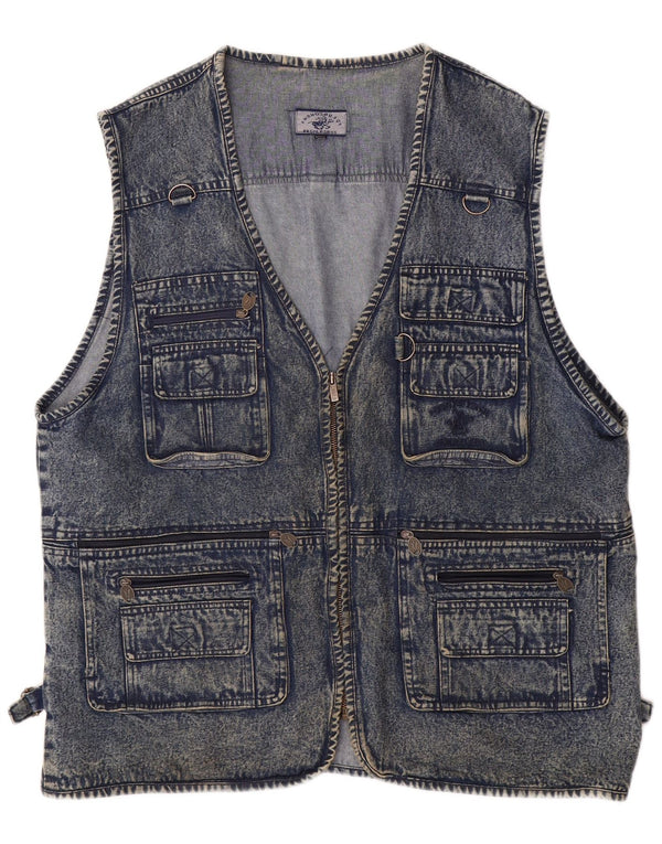 VINTAGE Ανδρικό Τζιν Gilet UK 50 5XL Μπλε