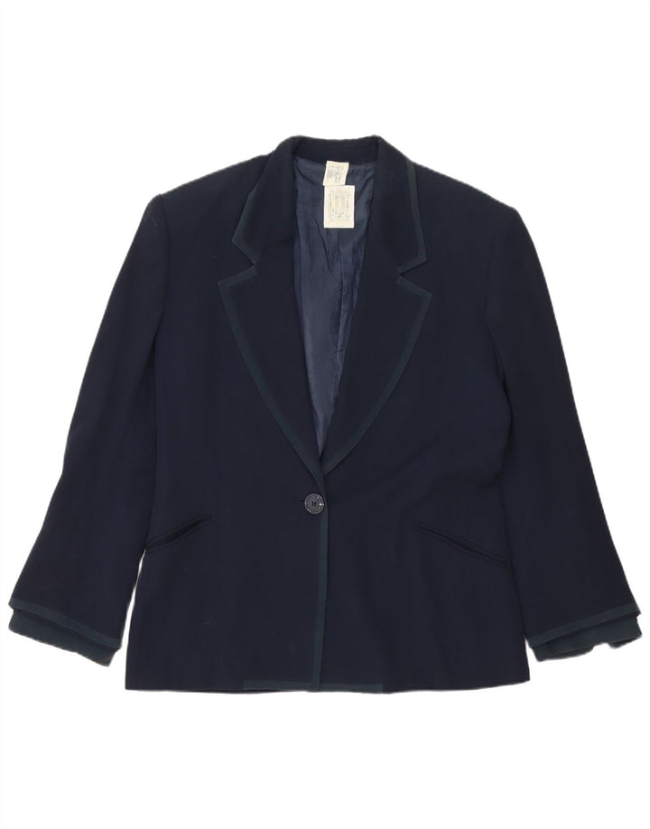 Ferre Γυναικείο Μπλέιζερ Μπουφάν UK 16 Large Navy Blue