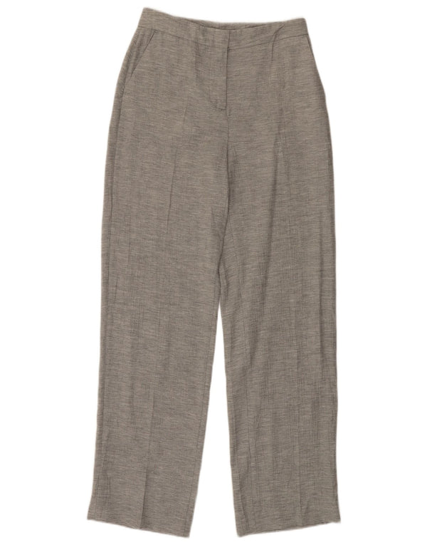 ZARA Womens Straight Chino Trousers XS W27 L32 Grey Viscose