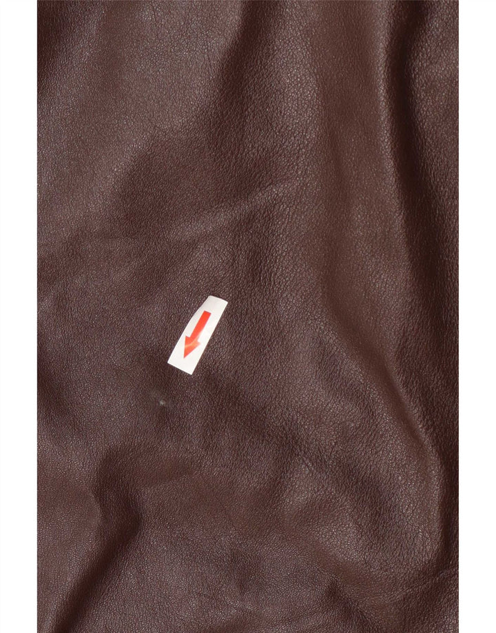 Vintage Γυναικείο Δερμάτινο Παλτό IT 48 XL Βουργουνδίας