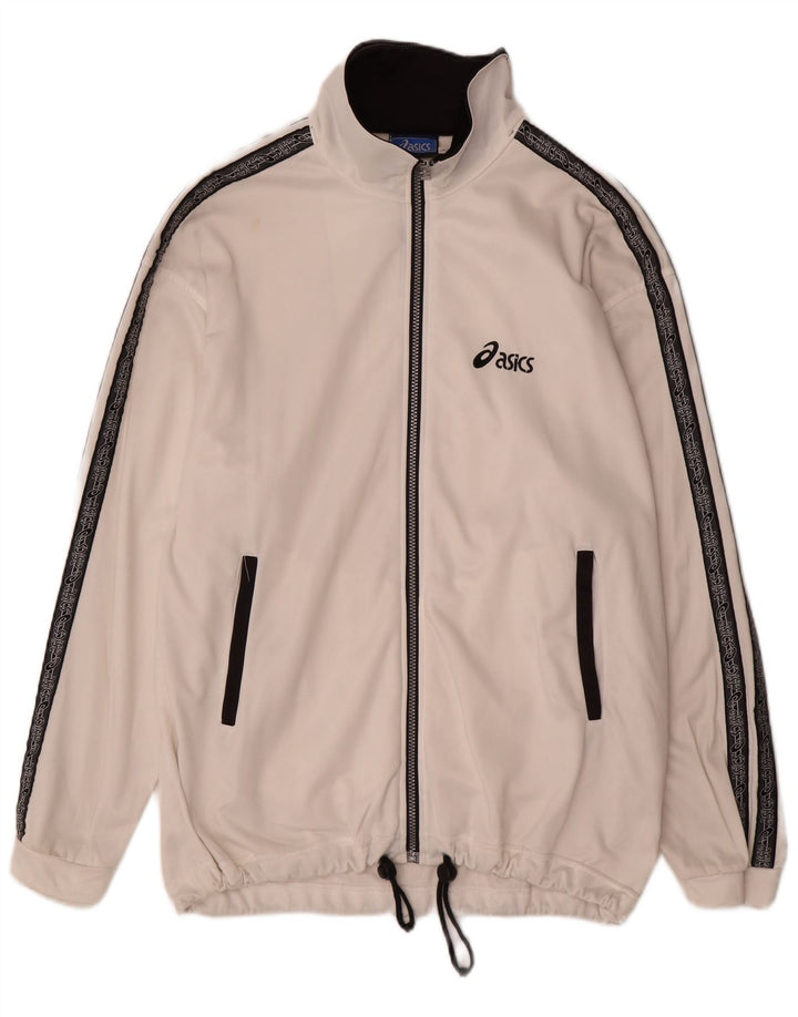 Ανδρική φόρμα Asics Top Jacket Large White Colourblock Polyester