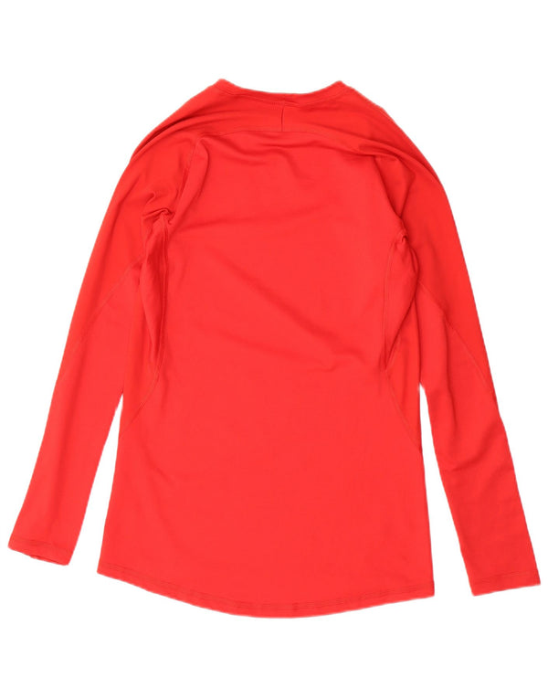 ADIDAS Γυναικείο Climacool τοπ μακρυμάνικο UK 12 μεσαίο κόκκινο πολυεστέρας