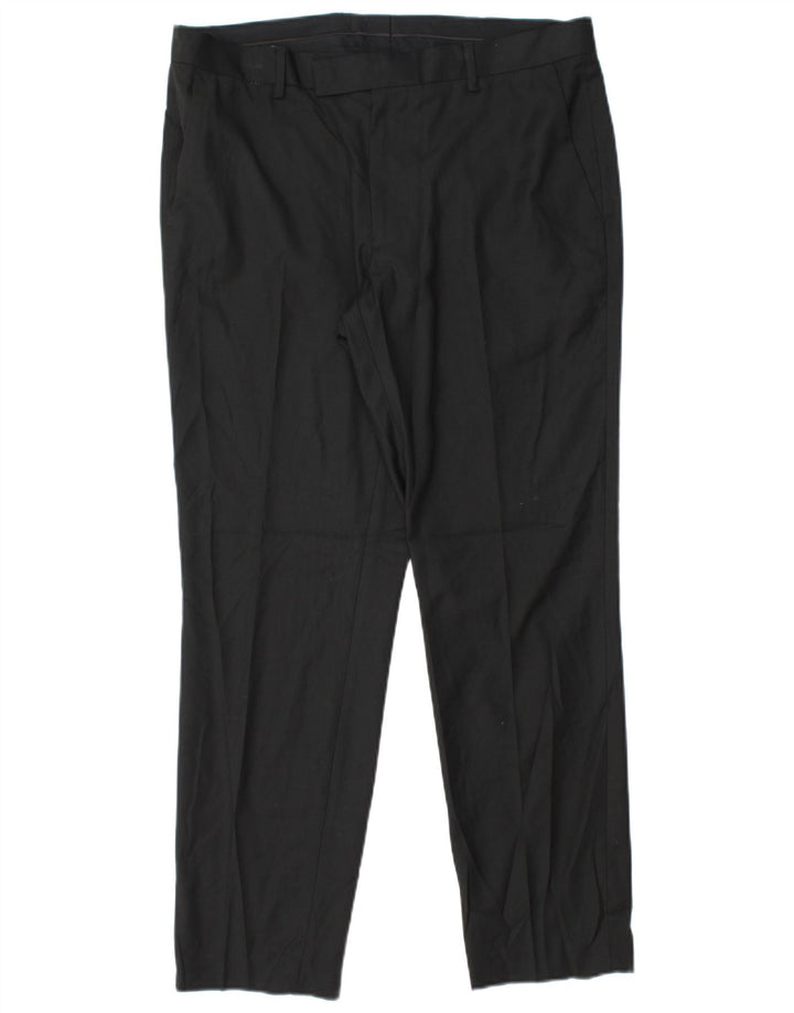 Marks & Spencer Ανδρικό Slim Fit Παντελόνι W34 L29 Μαύρο Πολυεστέρα