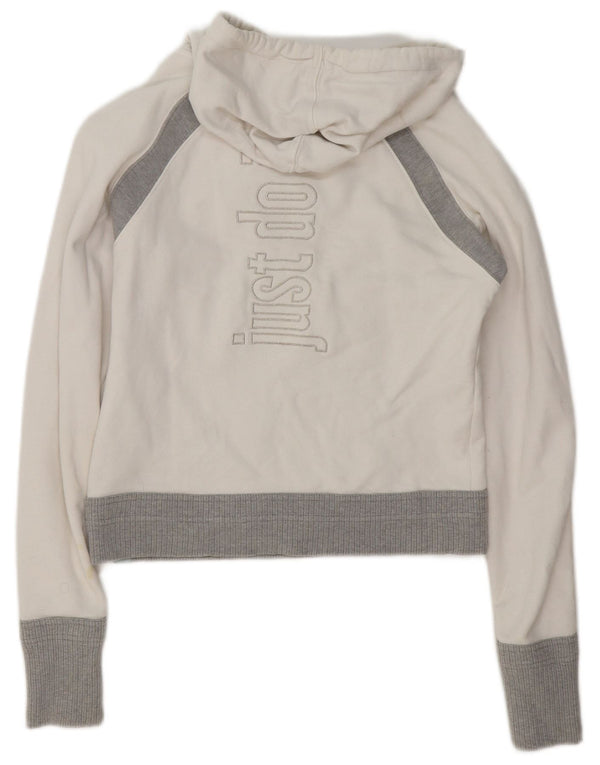 Γυναικείο γραφικό κουκούλα Nike Crop UK 10/12 Medium White Colorblock