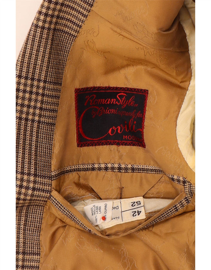 Vintage Ανδρικό σακάκι με 2 κουμπιά σακάκι UK 42 XL καφέ μαλλί