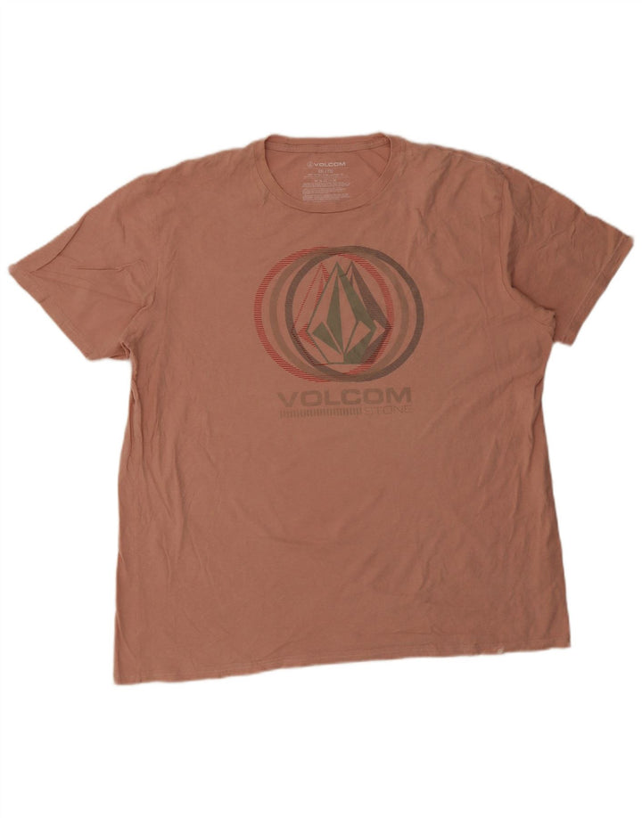 Ανδρικό γραφικό T-Shirt Volcom Top 2XL Ροζ Βαμβακερό