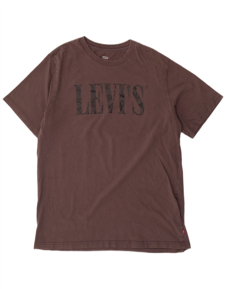 Ανδρικό μπλουζάκι Levi's Relaxed Graphic Top μεγάλο γκρι βαμβακερό