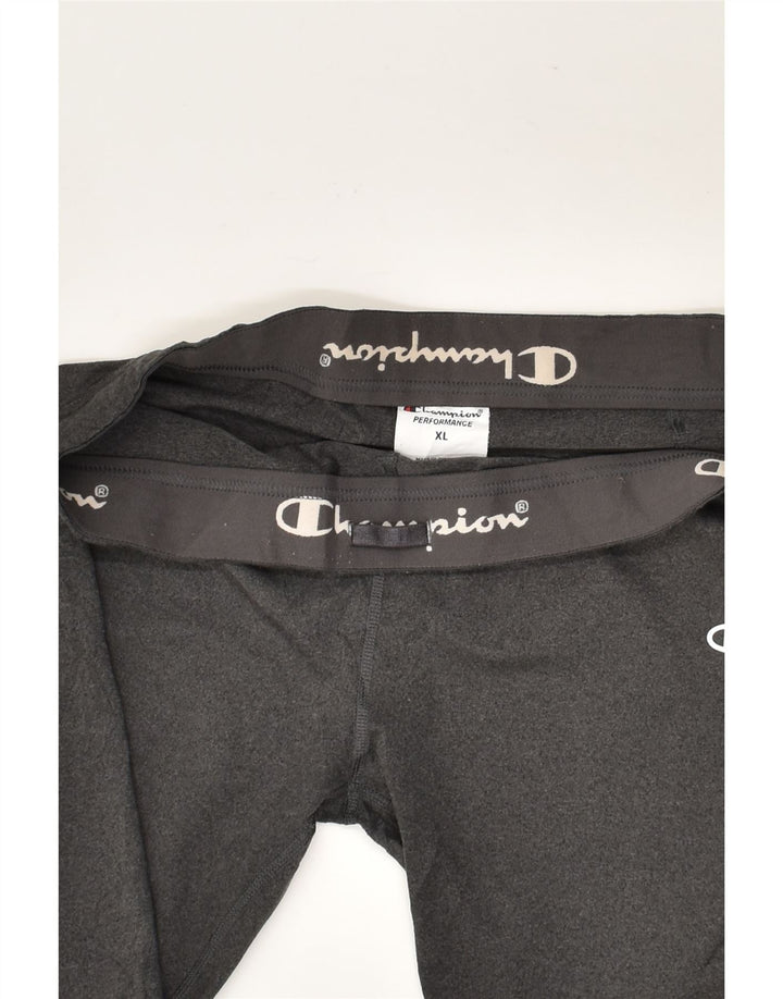 CHAMPION Womens Performance Sport Shorts UK 18 XL Grey Polyester | Vintage Champion | Thrift | Second-Hand Champion | Used Clothing | Messina Hembry 