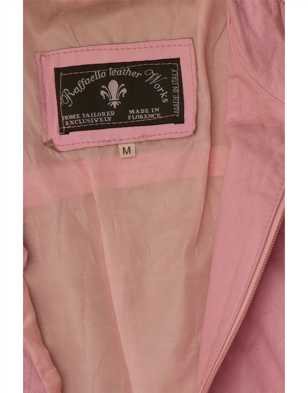 Raffaello Γυναικείο Δερμάτινο Μπουφάν UK 12 Medium Pink