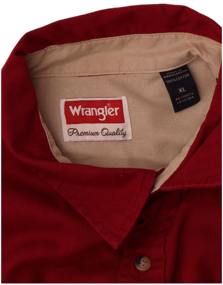 Ανδρικό πουκάμισο Wrangler XL κόκκινο βαμβακερό