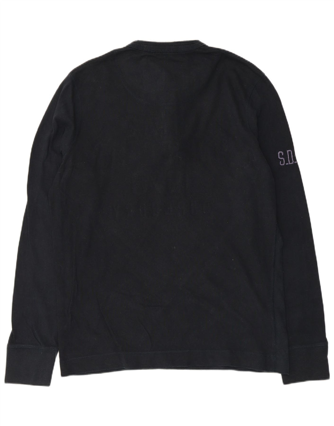 Ανδρικό γραφικό τοπ Superdry Μακρυμάνικο XL Navy Blue Cotton