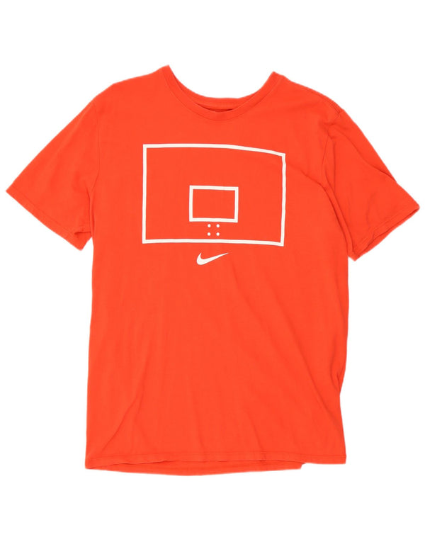 Μπλουζάκι γραφικό Nike ανδρικό Dri Fit, μεγάλο κόκκινο βαμβακερό