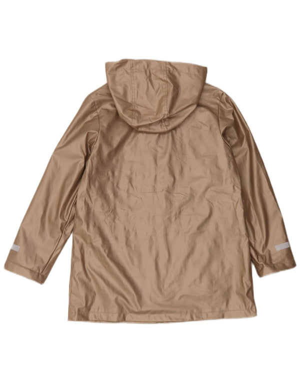 Marks & Spencer Girls Hooded Raincoat 9-10 Years Gold Πολυουρεθάνη