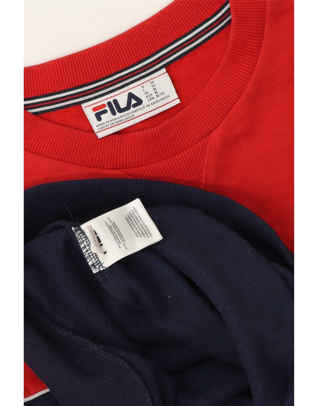 Ανδρικό φούτερ Fila Jumper XL Red Colourblock Βαμβακερό