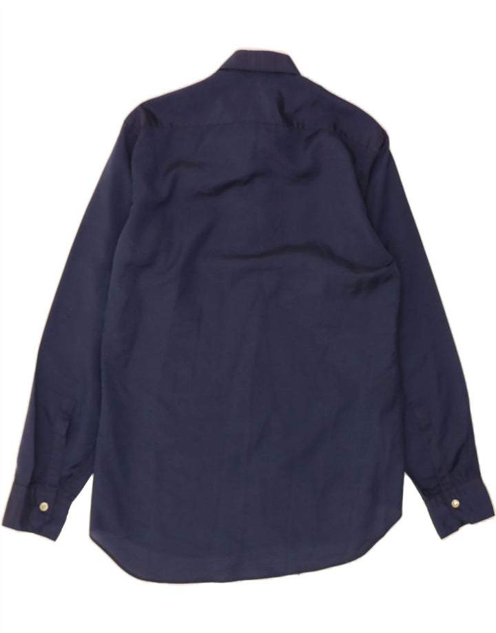 VINTAGE Mens Shirt Medium Navy Blue Vintage Vintage and Second-Hand Vintage from Messina Hembry 