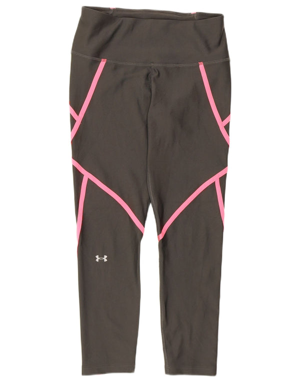 Under Armour Γυναικεία Heat Gear Capri leggings UK 12 Medium Grey Colourblock