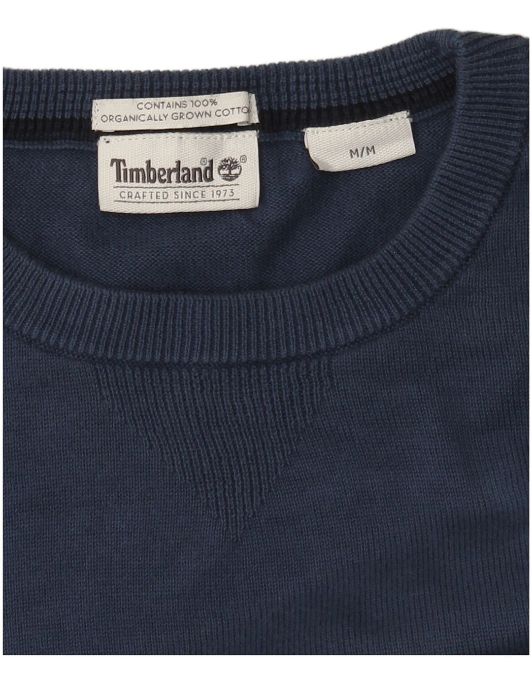 Ανδρικό πουλόβερ Timberland Crew λαιμόκοψη μεσαίου μπλε βαμβακερό
