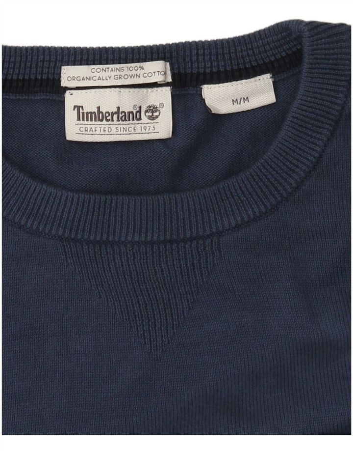 Ανδρικό πουλόβερ Timberland Crew λαιμόκοψη μεσαίου μπλε βαμβακερό