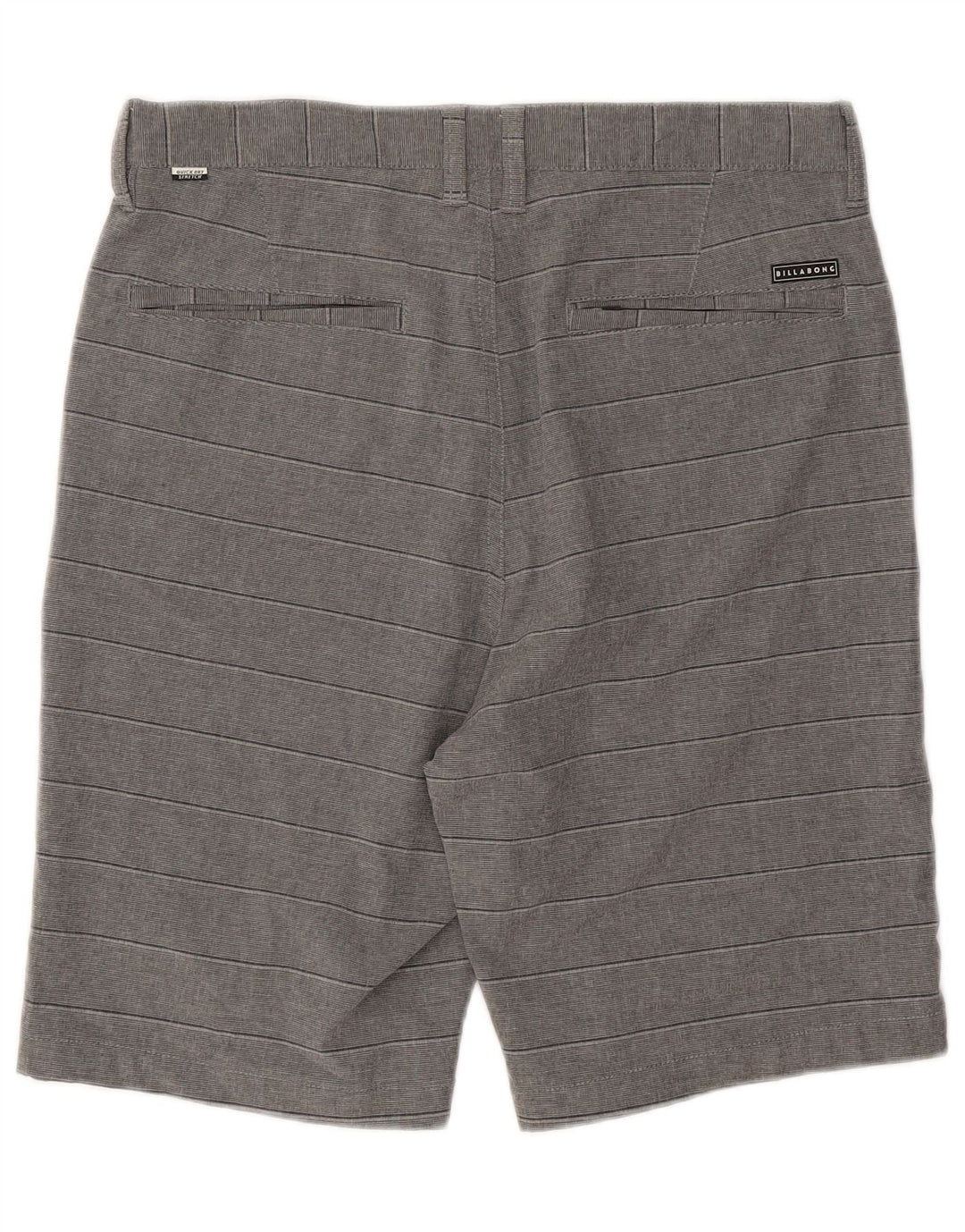 Ανδρικό σορτς Chino Billabong W31 με μεσαίο γκρι ριγέ πολυεστέρα