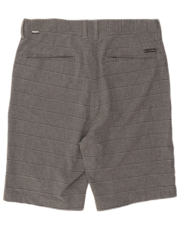 Ανδρικό σορτς Chino Billabong W31 με μεσαίο γκρι ριγέ πολυεστέρα