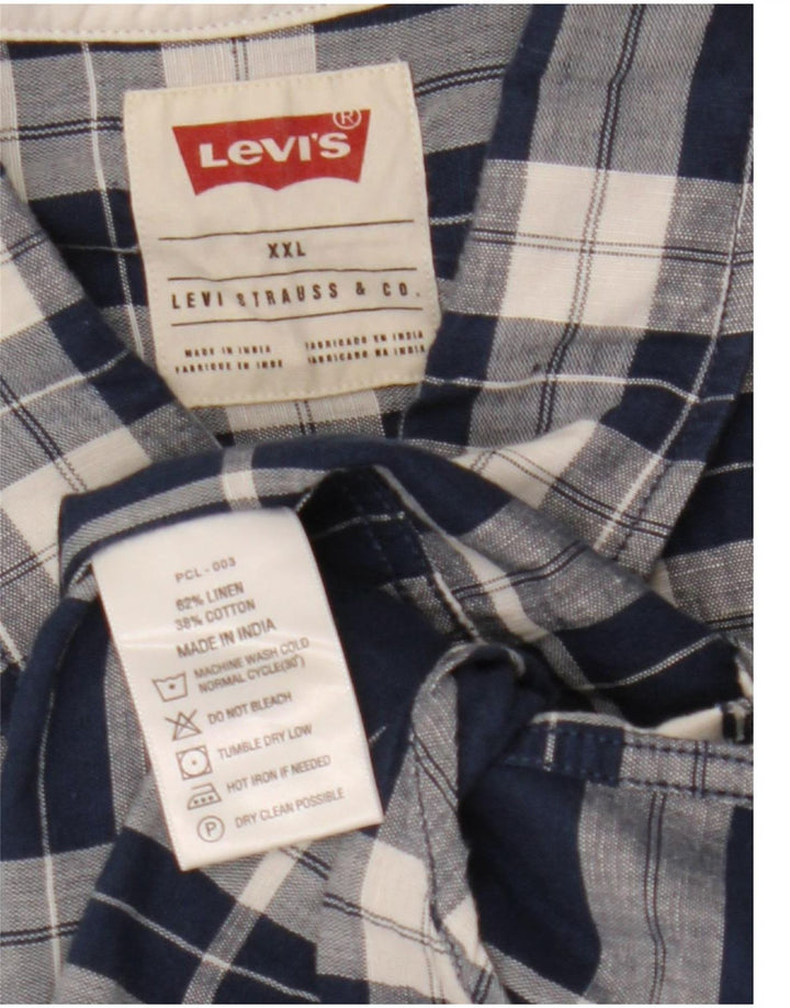 Ανδρικό πουκάμισο Levi's 2XL Blue Check Lenn