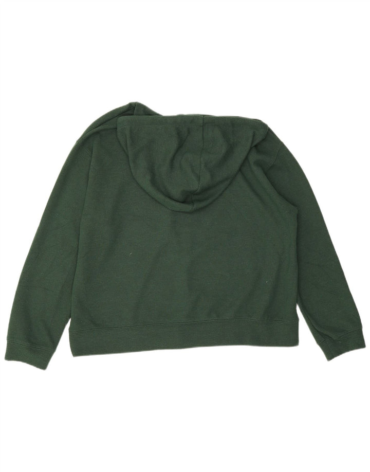 Zara Γυναικείο Hoodie Jumper UK 10 Small Green Polyester