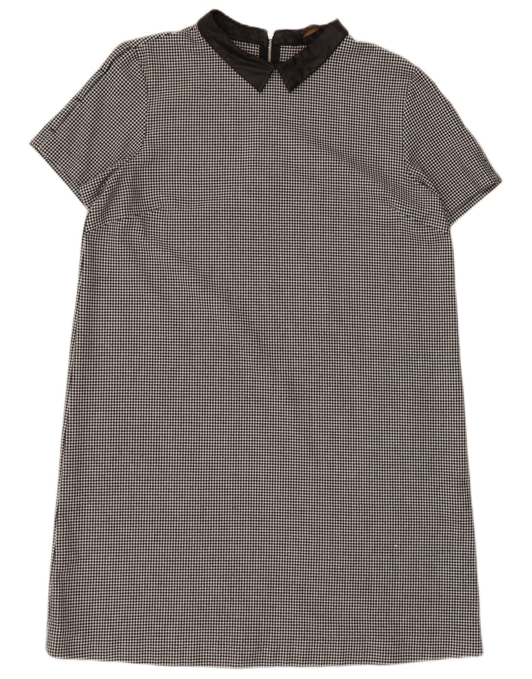 Zara Γυναικείο φόρεμα Shift UK 14 Large μαύρο Houndstooth Πολυεστέρας