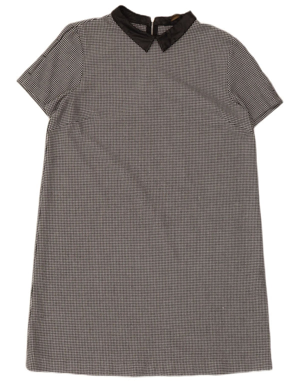 Zara Γυναικείο φόρεμα Shift UK 14 Large μαύρο Houndstooth Πολυεστέρας