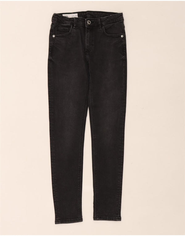 Zara Boys Skinny Jeans 9-10 ετών W24 L26 Μαύρο βαμβακερό