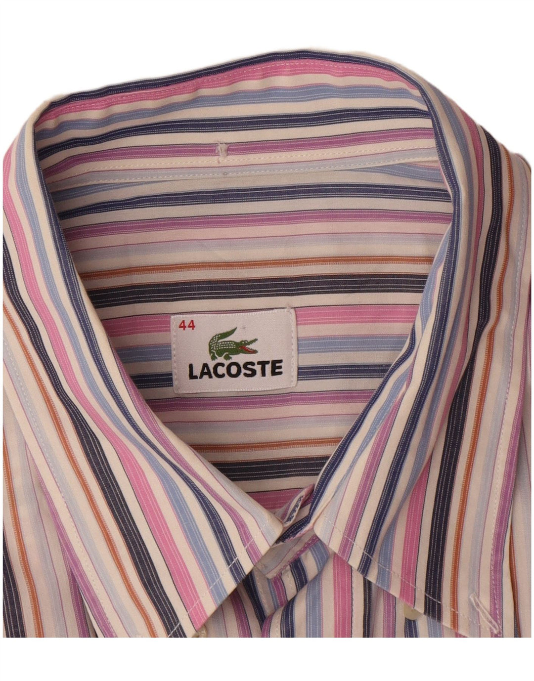 Ανδρικό πουκάμισο LACOSTE 44 XL Πολύχρωμο βαμβακερό ριγέ
