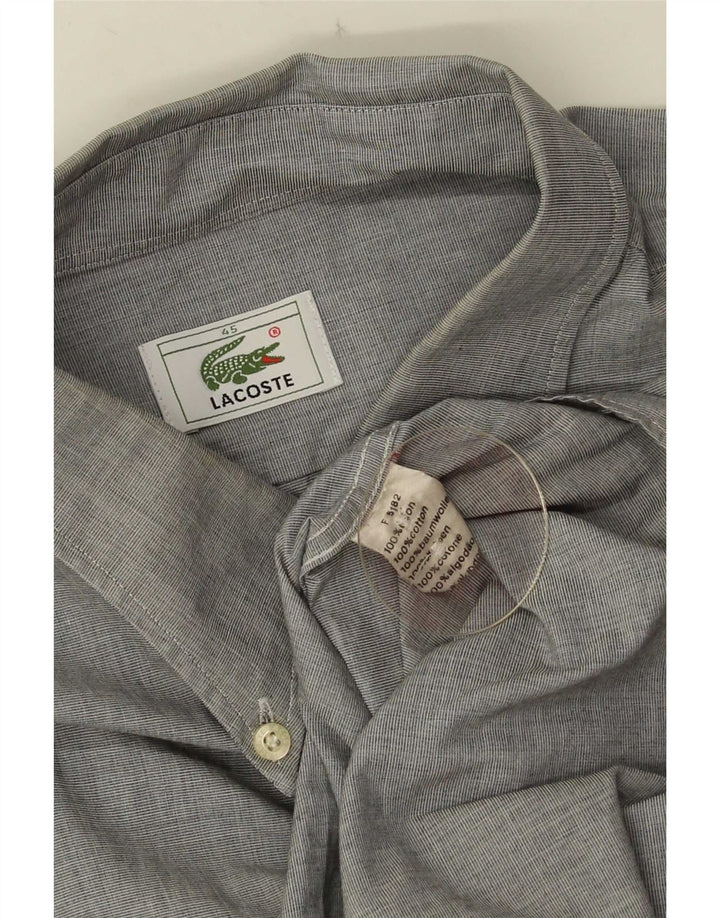 Ανδρικό πουκάμισο Lacoste νούμερο 45 XL Γκρι βαμβακερό