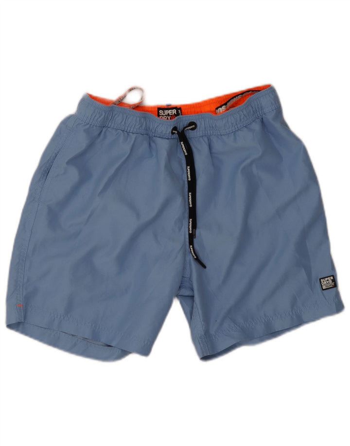 Ανδρικό σορτς κολύμβησης Superdry από μεσαίο μπλε πολυεστέρα